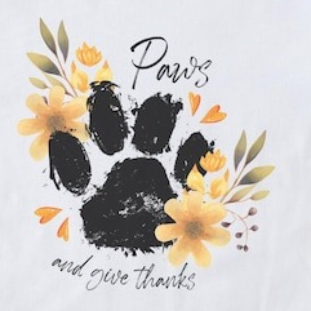 Fall Dog Shirt, Dog Lovers Tee, Autumn Vibes Tshirt, Paw Print Shirt, Thanksgivi - Picture 2 of 4